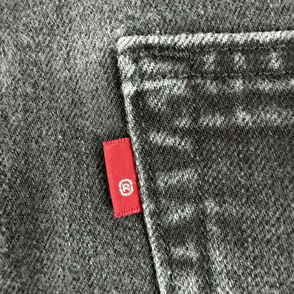 Levi's 511 Jeans Mens 38x30 Gray Slim Fit Reflective Selvedge Denim Gusset Pants